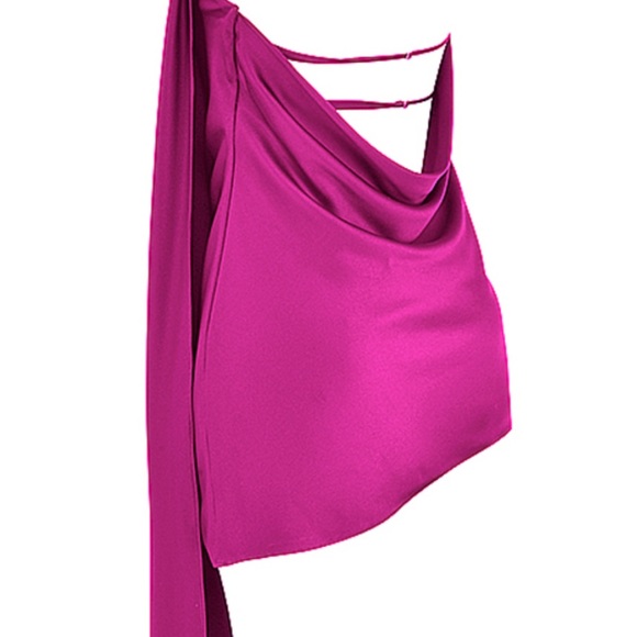 💖 HOUSE OF CB HOT PINK WRAP NECK DRESS 💖 - Picture 10 of 15